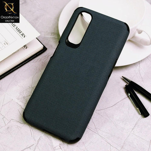 Realme 7 Cover - Blue - Leather Jeans Texture Soft Case