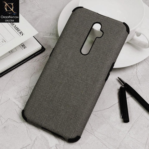 Oppo Reno 2Z Cover - Gray - Leather Jeans Texture Soft Case