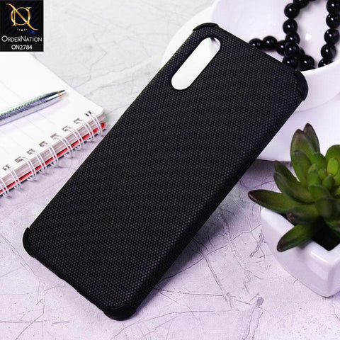 Vivo S1 Cover - Black - Leather Jeans Texture Soft Case