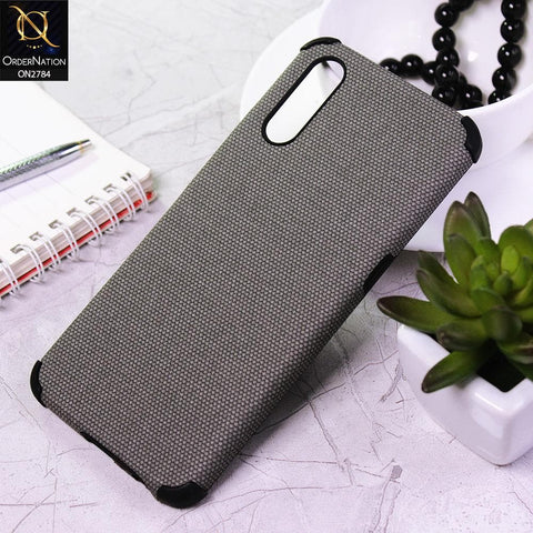 Vivo S1 Cover - Gray - Leather Jeans Texture Soft Case