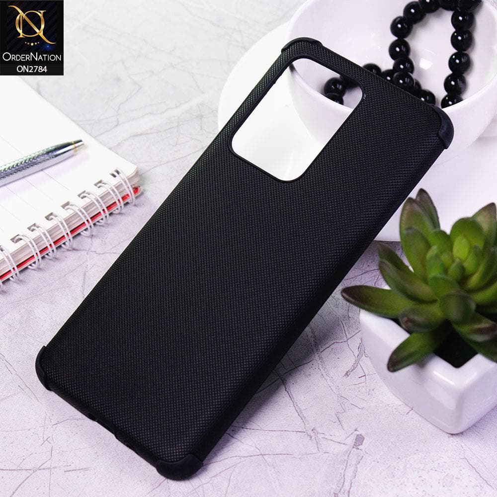 Samsung Galaxy S20 Ultra Cover - Black - Leather Jeans Texture Soft Case
