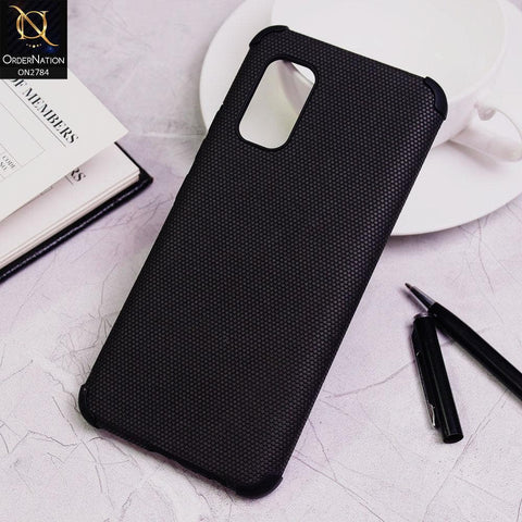 Vivo V17 Cover - Black - Leather Jeans Texture Soft Case