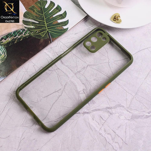 Oppo A92 - Green - Camera Protection Shiny Acrylic Anti-Shock Bumper Transparent Back Case