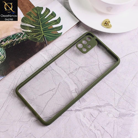 Samsung Galaxy A71 - Green - Camera Protection Shiny Acrylic Anti-Shock Bumper Transparent Back Case
