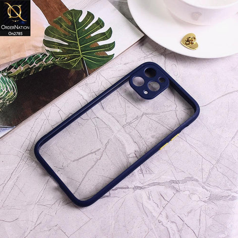 iPhone 11 Pro - Blue - Camera Protection Shiny Acrylic Anti-Shock Bumper Transparent Back Case