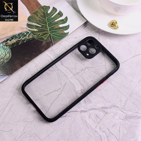 iPhone 11 Pro Max - Black - Camera Protection Shiny Acrylic Anti-Shock Bumper Transparent Back Case