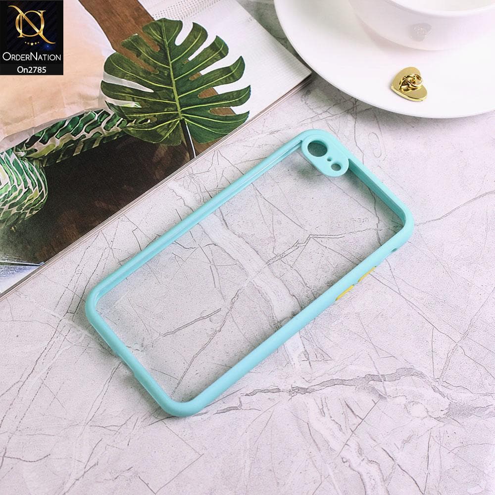 iPhone 8 / 7 - Sea Green - Camera Protection Shiny Acrylic Anti-Shock Bumper Transparent Back Case