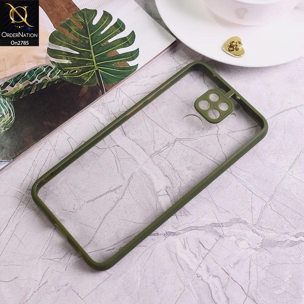 Xiaomi Redmi Note 9 - Green - Camera Protection Shiny Acrylic Anti-Shock Bumper Transparent Back Case