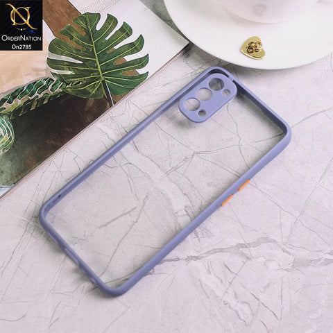 Oppo Reno 4 - Gray - Camera Protection Shiny Acrylic Anti-Shock Bumper Transparent Back Case