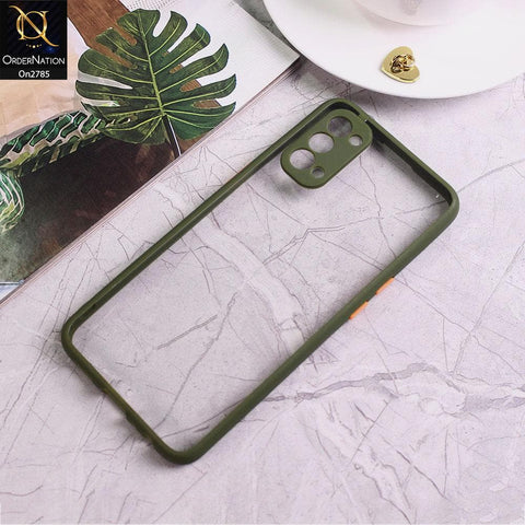 Oppo Reno 4 - Green - Camera Protection Shiny Acrylic Anti-Shock Bumper Transparent Back Case