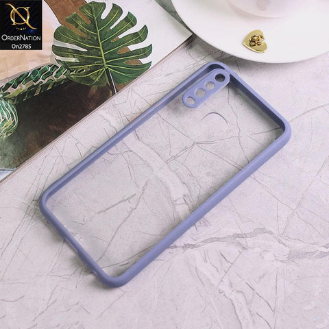 Vivo Y15 - Gray - Camera Protection Shiny Acrylic Anti-Shock Bumper Transparent Back Case