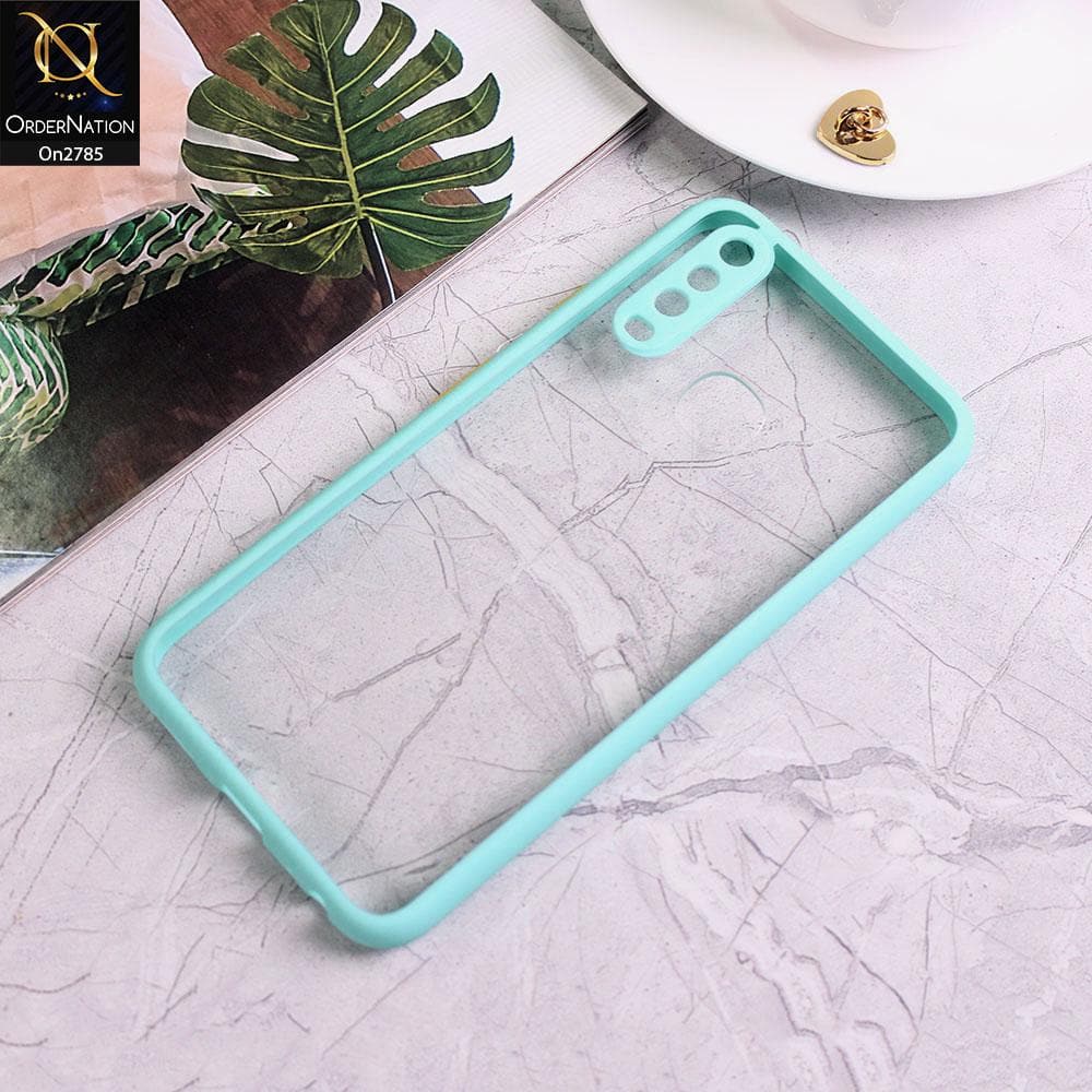 Vivo Y17 - Sea Green - Camera Protection Shiny Acrylic Anti-Shock Bumper Transparent Back Case
