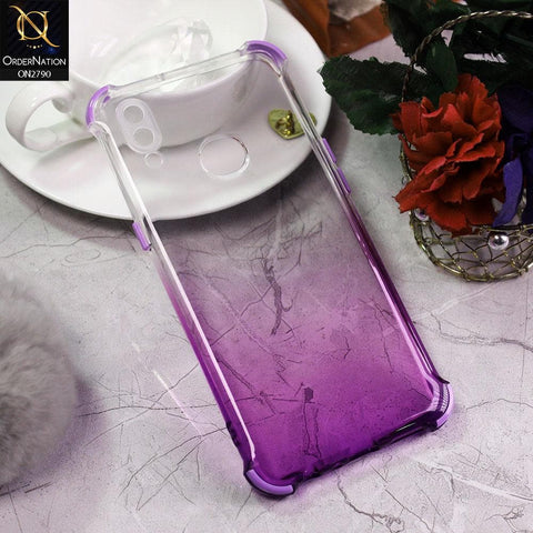 Samsung Galaxy A10s Cover - Purple - Dual Gradient Semi Transparent Soft Case