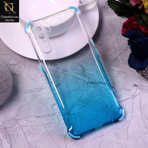Oppo A91 Cover - Light Blue - Dual Gradient Semi Transparent Soft Case