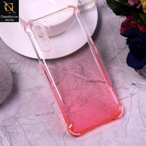Oppo A91 Cover - Light Pink - Dual Gradient Semi Transparent Soft Case