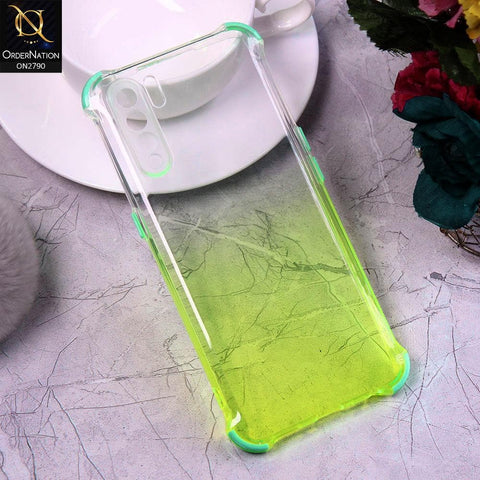 Oppo Reno 3 Cover - Sea Green - Dual Gradient Semi Transparent Soft Case