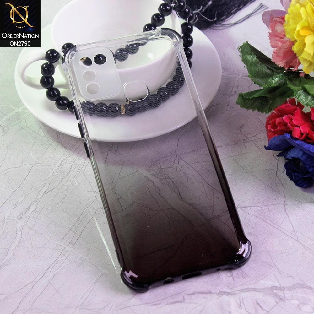 Infinix Hot 10 Play Cover - Black - Dual Gradient Semi Transparent Soft Case