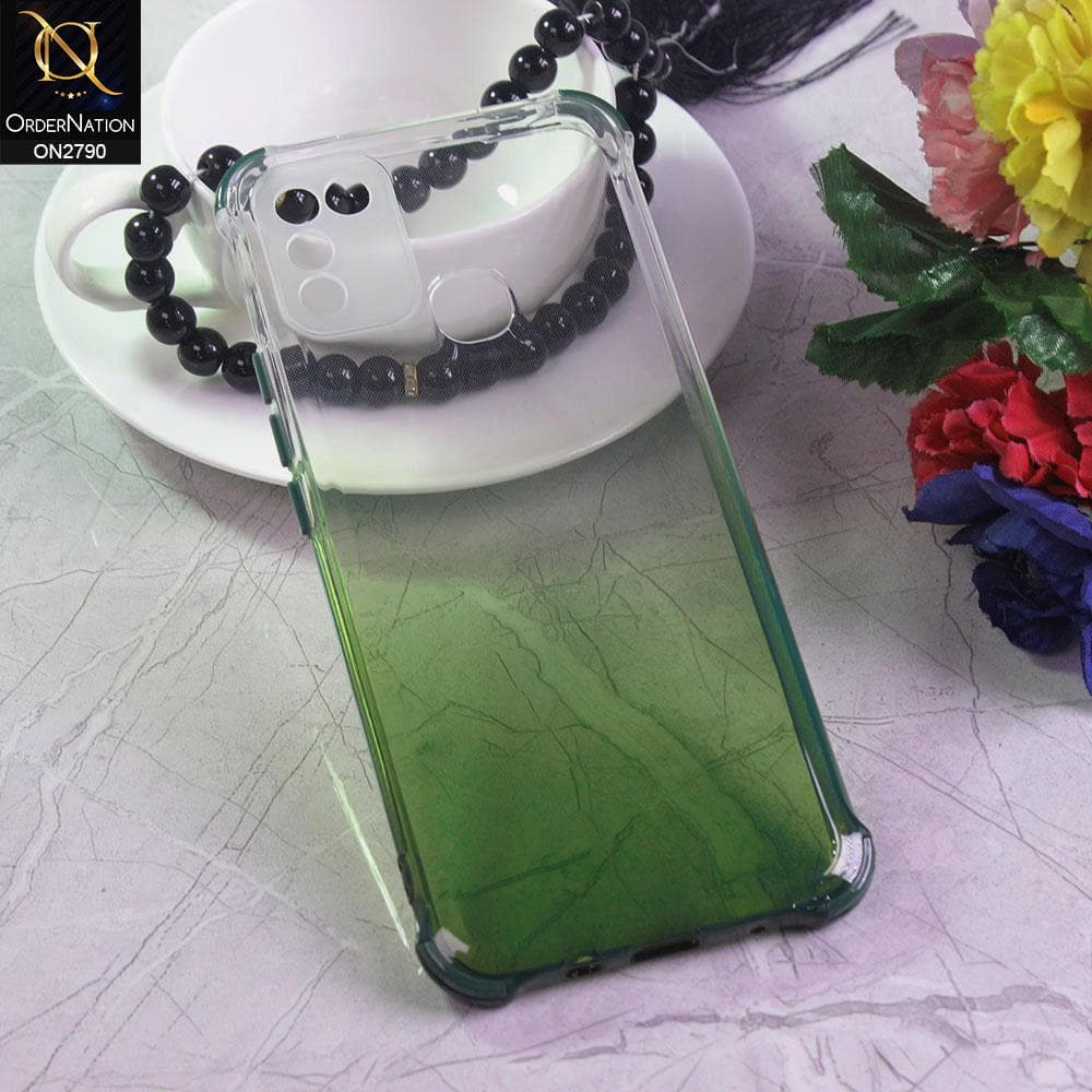 Infinix Hot 11 Play Cover - Green - Dual Gradient Semi Transparent Soft Case