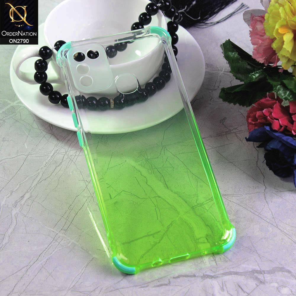 Infinix Hot 10 Play Cover - Light Green - Dual Gradient Semi Transparent Soft Case