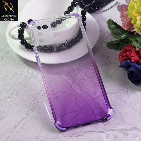 Infinix Hot 10 Play Cover - Purple - Dual Gradient Semi Transparent Soft Case