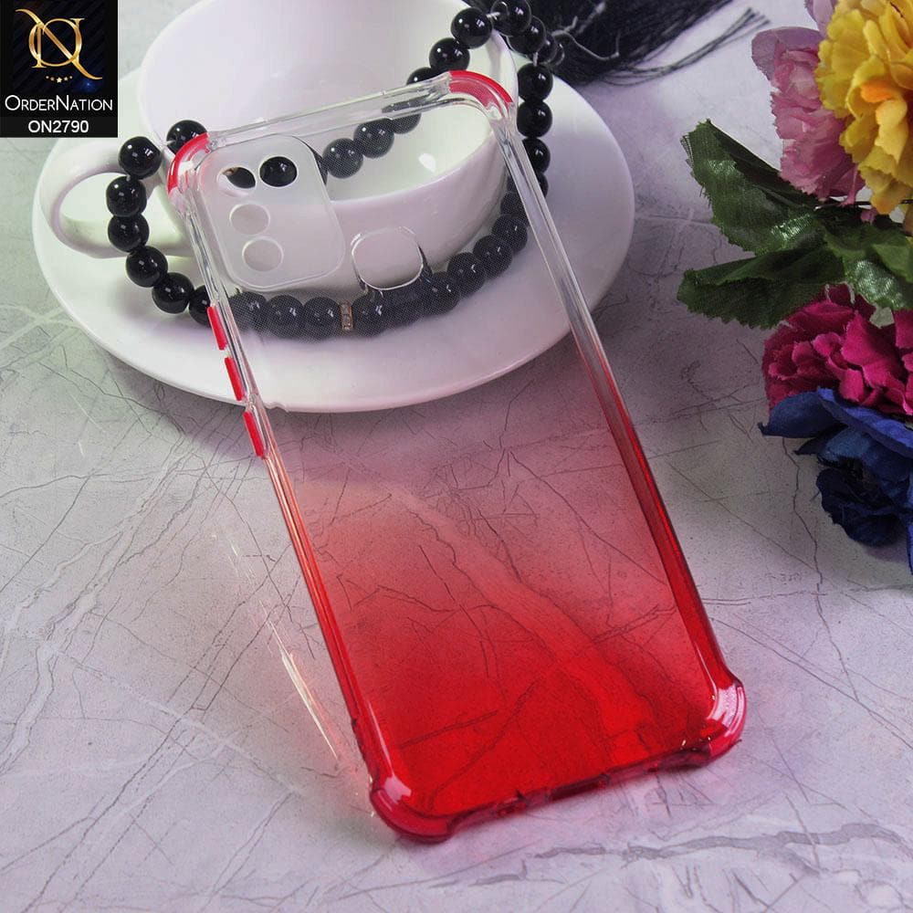 Infinix Hot 10 Play Cover - Red - Dual Gradient Semi Transparent Soft Case