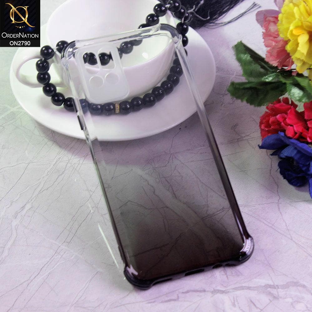 Infinix Note 8 Cover - Black - Dual Gradient Semi Transparent Soft Case