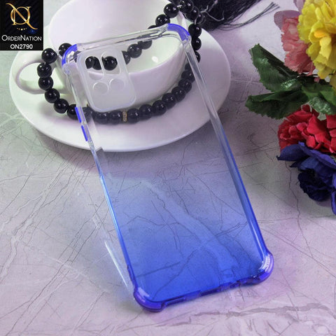 Infinix Note 8 Cover - Blue - Dual Gradient Semi Transparent Soft Case