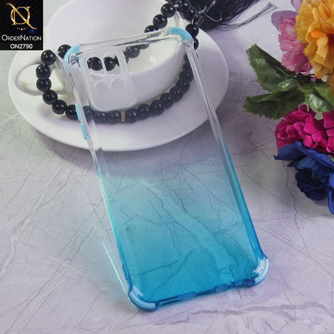 Infinix Note 8 Cover - Cyan - Dual Gradient Semi Transparent Soft Case