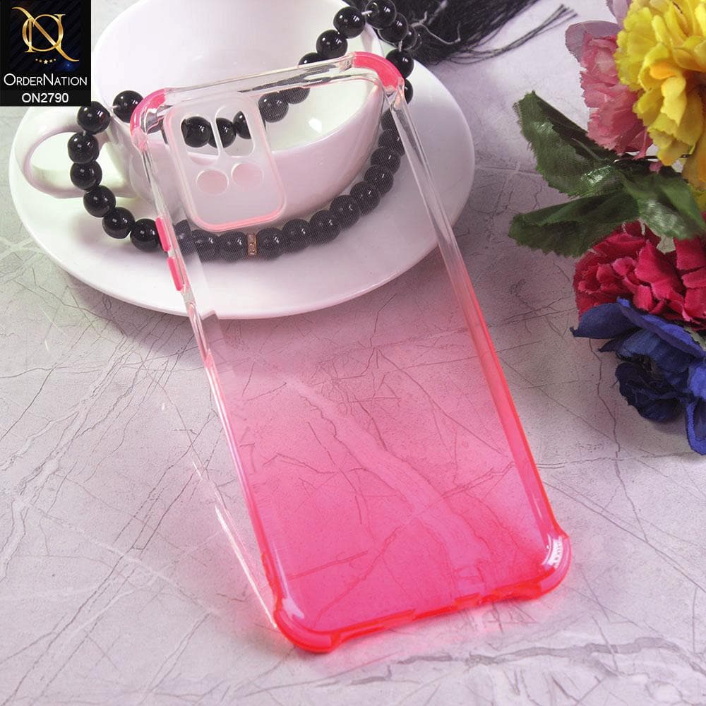 Infinix Note 8 Cover - Dark Pink - Dual Gradient Semi Transparent Soft Case