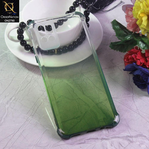 Infinix Note 8 Cover - Green - Dual Gradient Semi Transparent Soft Case