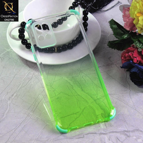 Infinix Note 8 Cover - Light Green - Dual Gradient Semi Transparent Soft Case