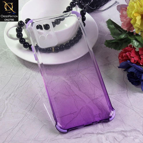 Infinix Note 8 Cover - Purple - Dual Gradient Semi Transparent Soft Case