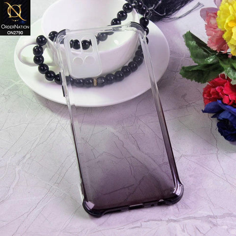 Infinix Note 8i Cover - Black - Dual Gradient Semi Transparent Soft Case