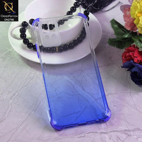 Infinix Note 8i Cover - Blue - Dual Gradient Semi Transparent Soft Case