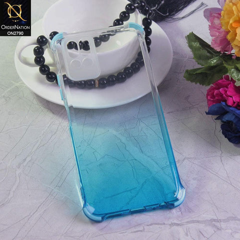 Infinix Note 8i Cover - Cyan - Dual Gradient Semi Transparent Soft Case