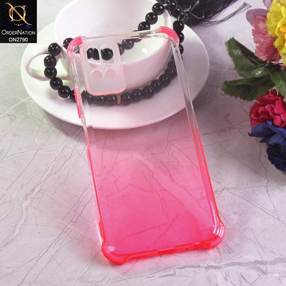 Infinix Note 8i Cover - Dark Pink - Dual Gradient Semi Transparent Soft Case