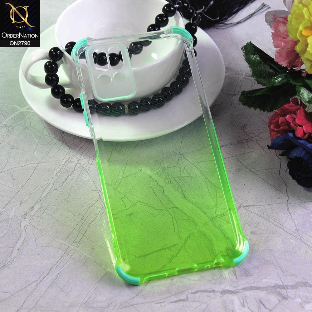 Infinix Note 8i Cover - Light Green - Dual Gradient Semi Transparent Soft Case