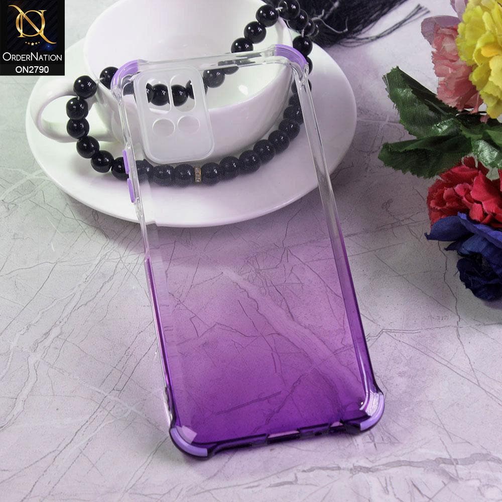 Infinix Note 8i Cover - Purple - Dual Gradient Semi Transparent Soft Case