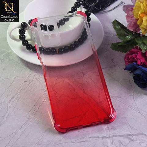 Infinix Note 8i Cover - Red - Dual Gradient Semi Transparent Soft Case