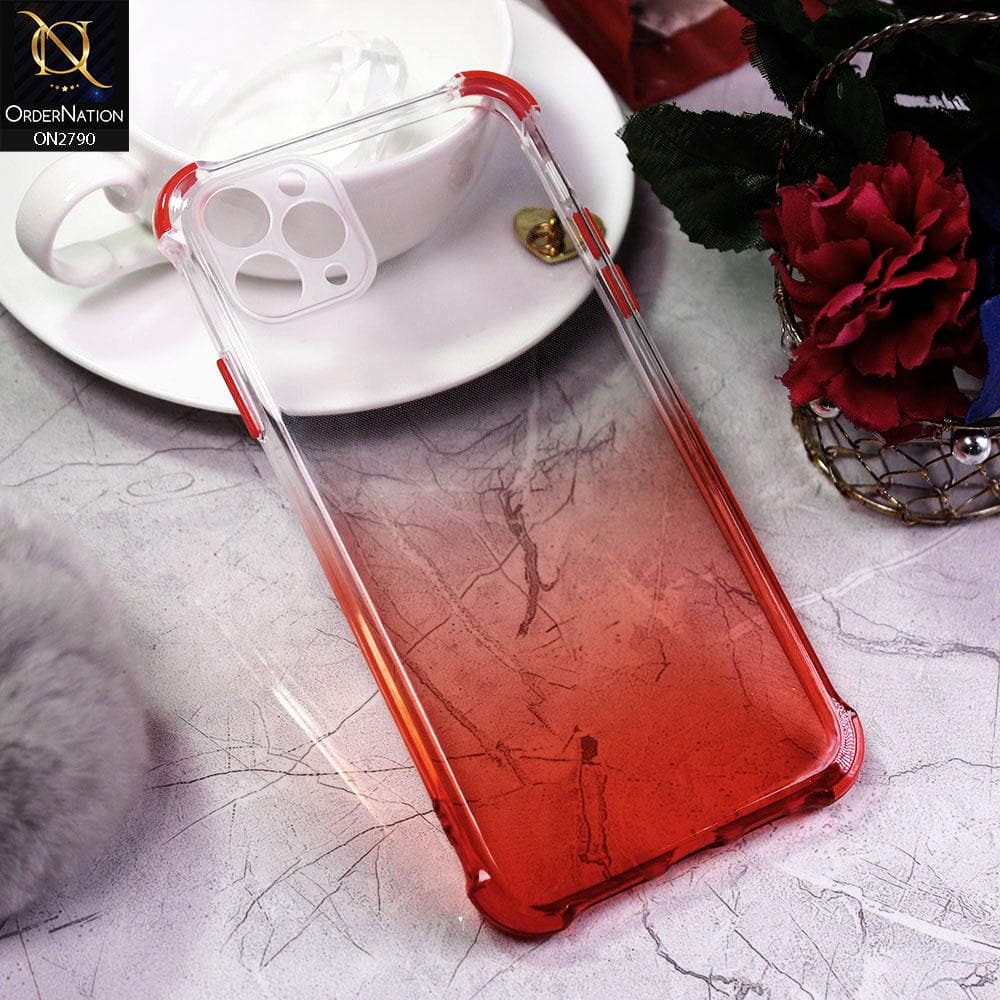 iPhone 11 Pro Cover - Red - Dual Gradient Semi Transparent Soft Case