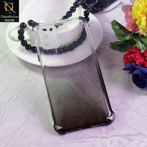 Xiaomi Poco M3 Cover - Black - Dual Gradient Semi Transparent Soft Case