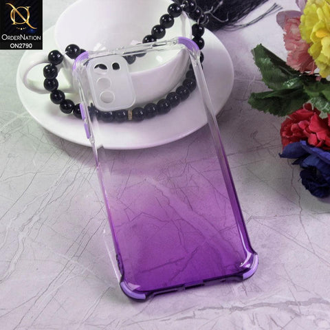 Xiaomi Poco M3 Cover - Purple - Dual Gradient Semi Transparent Soft Case