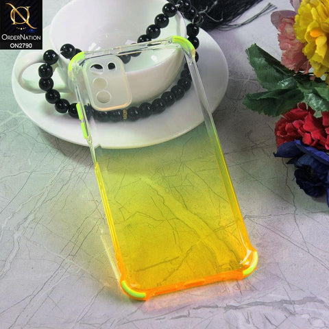 Xiaomi Poco M3 Cover - Yellow - Dual Gradient Semi Transparent Soft Case