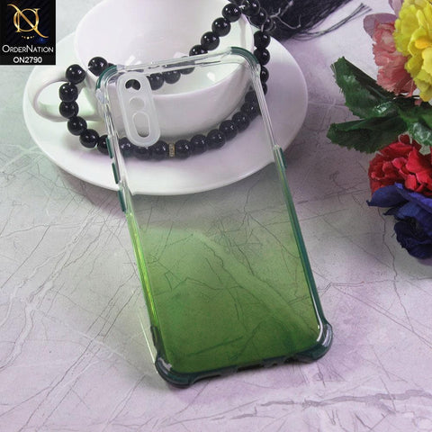 Vivo S1 Cover - Green - Dual Gradient Semi Transparent Soft Case