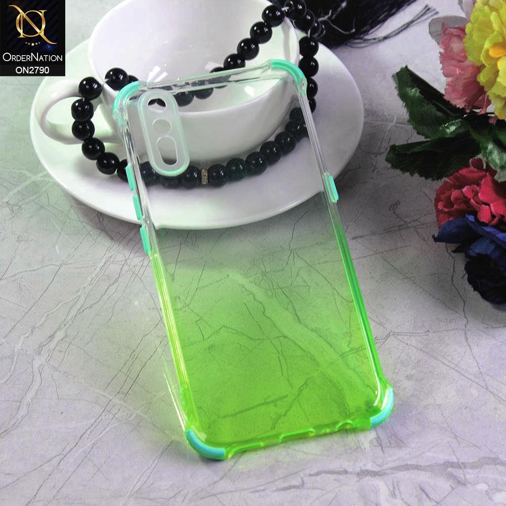 Vivo S1 Cover - Light Green - Dual Gradient Semi Transparent Soft Case