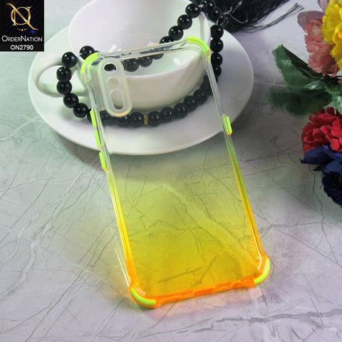 Vivo S1 Cover - Yellow - Dual Gradient Semi Transparent Soft Case