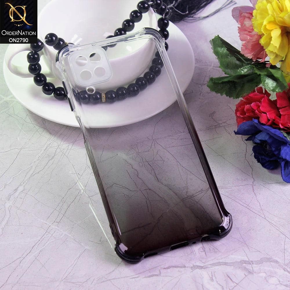 Samsung Galaxy A12 Cover - Black - Dual Gradient Semi Transparent Soft Case
