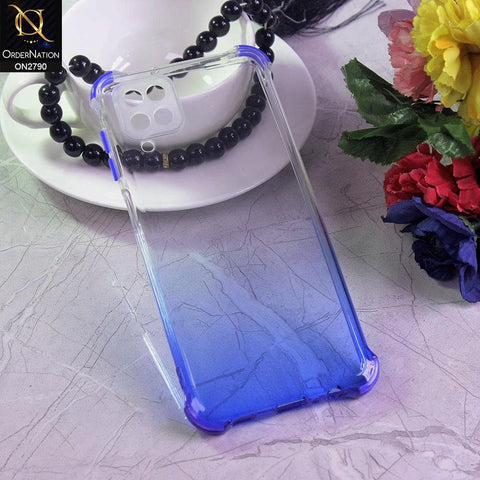 Samsung Galaxy A12 Cover - Blue - Dual Gradient Semi Transparent Soft Case