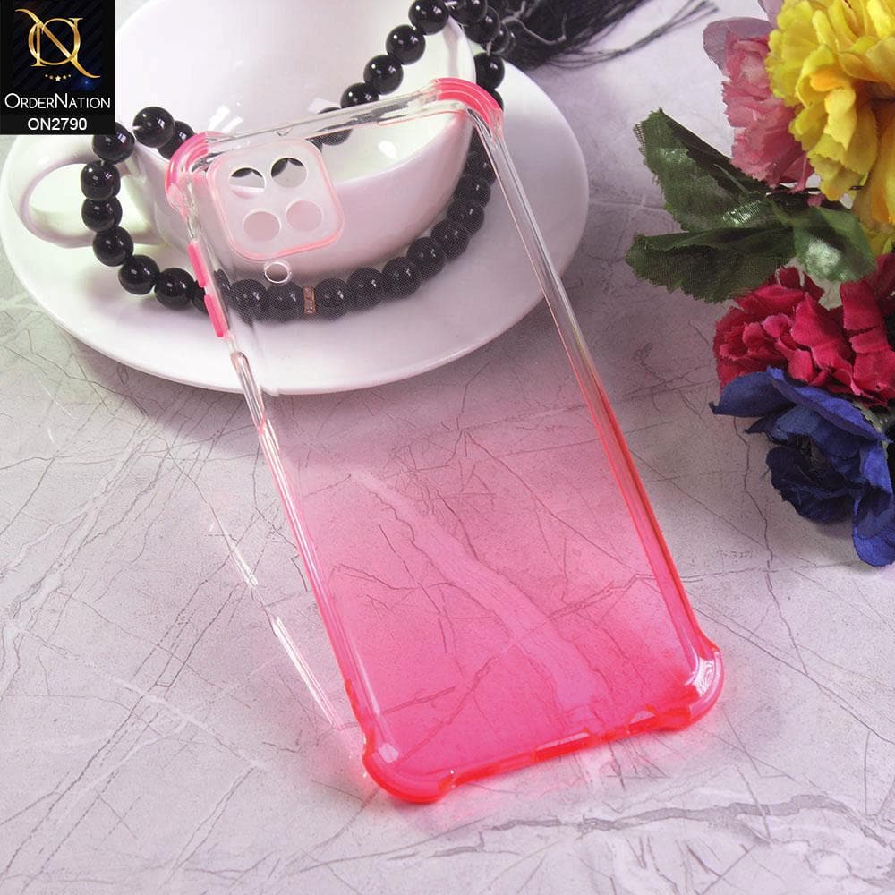 Samsung Galaxy A12 Cover - Dark Pink - Dual Gradient Semi Transparent Soft Case