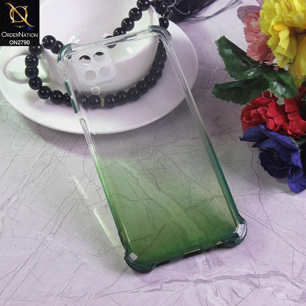 Samsung Galaxy A12 Cover - Green - Dual Gradient Semi Transparent Soft Case